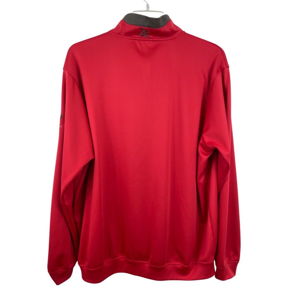 Eisenhower GC USAFA Zero Restrictions Red Pullover 1/4 Zip Mens XL *FLAW - Picture 2 of 8